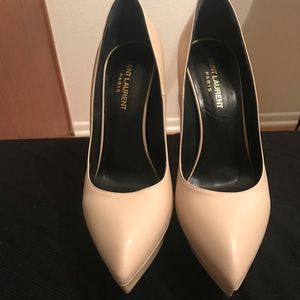 Saint Laurent Platform Leather Pumps (Size 39)